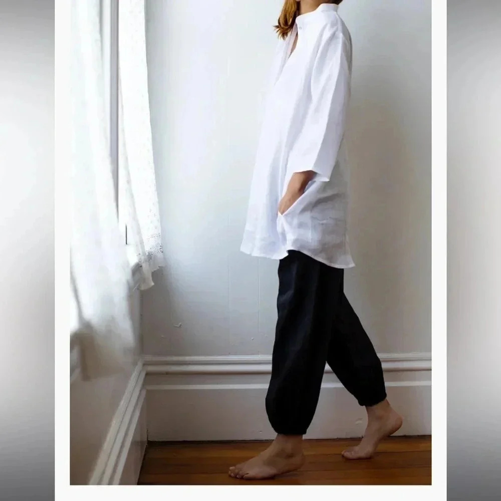Jess Brown Atelier Tunic in Moon Linen - Picture 3 of 11